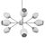 Savvy Antique Brass Chandelier 3D model small image 2
