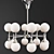 Opal Astoria Chandelier | Polished Chrome | Elegant Dimmable Lighting 3D model small image 1