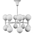 Opal Astoria Chandelier | Polished Chrome | Elegant Dimmable Lighting 3D model small image 2