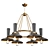 Elegant Vortex Six-Light Chandelier 3D model small image 1