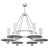 Elegant Vortex Six-Light Chandelier 3D model small image 2