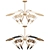 Elegant 6-Light Chandelier: Illuminate Your Space with Style 3D model small image 1