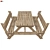 Wooden Garden Bench-Table Set 3D model small image 2