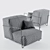 Esprit Noir: JE T’ATTENDS Armchair 3D model small image 7