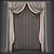 Elegant Polys-Verts Curtain Set 3D model small image 1