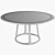 Elegant Black Round Wooden Table 3D model small image 3
