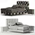 Elegant Barrington Bed 3D model small image 3