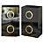 Sleek Black Gold Accent Chest 3D model small image 1