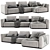 Poliform Westside Chaise: Sleek and Stylish Lounger Sofa 3D model small image 1