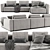 Poliform Westside Chaise: Sleek and Stylish Lounger Sofa 3D model small image 2