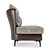 Elegant Voltaire Armchair 3D model small image 2