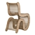 Elegant Birch Spline Chair 3D model small image 3