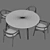 Modern Round Table - Natevo 180cm 3D model small image 5