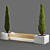 Elegant Poly Bench 3D model small image 2