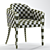 Elegant Kingsley Dining Chair 3D model small image 5