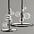 Modern Black Metal and Glass Pendant Light 3D model small image 1