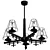 Sleek Bare Elegance Chandelier 3D model small image 1