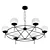 Sleek Glass Pyramid Chandelier 3D model small image 1