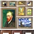 Van Gogh Wood Frame Art 3D model small image 1