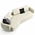 Elegant Saint Germain Sofa 3D model small image 5