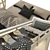 Modern Metal Bed - Polished Elegance 3D model small image 3