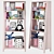 Kids Bookshelf Set: Stylish and Spacious Storage 3D model small image 2