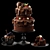 Decadent Fruit-Infused Chocolate Cake 3D model small image 1