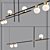 Sleek Linear Pendant Collection 3D model small image 2