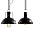 Sleek Black Cast Chandeliers 3D model small image 2