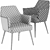 Elegant Diamond Stitched Dining Chair 3D model small image 4