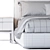 Modern Minimalist Powell Bed 3D model small image 4