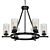 Holman Industrial Bronze Chandelier 3D model small image 1