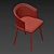 Elegant Geranium Dining Chair 3D model small image 4
