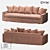 LoftDesigne 1814: Stylish Wood and Fabric Sofa 3D model small image 1