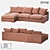 LoftDesigne 1817 Wooden Fabric Sofa 3D model small image 1