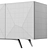 Elegant Eucalyptus Diamond Sideboard 3D model small image 5