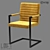 Modern Metal and Fabric Chair - LoftDesigne 3D model small image 1