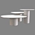  Elegant DROPS Table Set 3D model small image 2