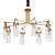 Base Brass Red Chandelier: Modern Loft Style 3D model small image 1