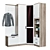 Provence Entryway Collection: Section, Wardrobe, Corner Cabinet 3D model small image 1