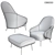 Elegant ANGIE Minotti Armchair 3D model small image 3