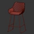 Sleek and Stylish Daniel Bar Stool 3D model small image 4