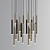 Modern Black Rotatable 8-Light LED Chandelier 3D model small image 2