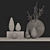 Elegant Vase Set for Stylish Decor 3D model small image 3