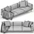 Sophisticated Kuoio Sofa by Meridiani 3D model small image 5