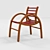 Elegant Wood Chair 3D model small image 2