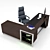 Sleek Office Table - Perfect for Home and Office Settings 3D model small image 1