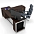 Sleek Office Table - Perfect for Home and Office Settings 3D model small image 2