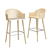 Elegant Ash Wood Barstool 3D model small image 1