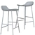 Sleek Steel Form Barstool 3D model small image 1